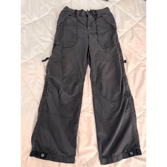 GAP Kids Boys Black Utility Loose Pants Size XL (12) Drawstring Waist Pockets - Picture 1 of 13